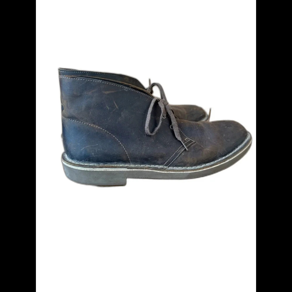 Clarks Mens 12 M Beeswax Brown Distressed Leather Desert Chukka Boots 15522